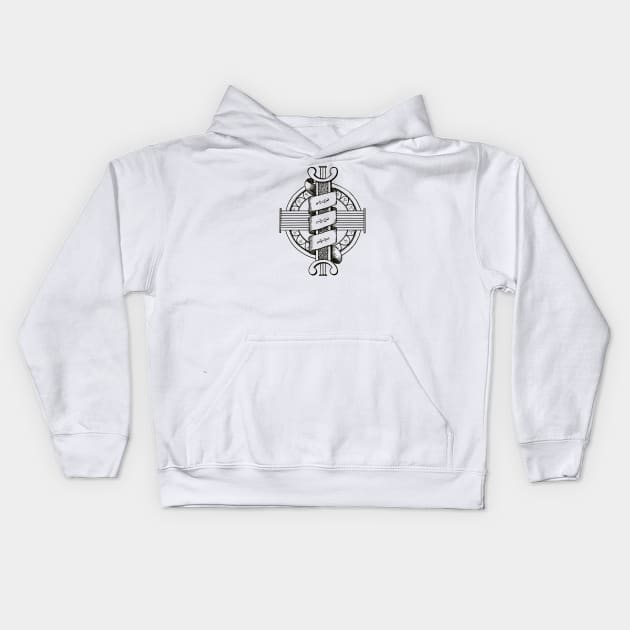 Monogram I Kids Hoodie by calebfaires